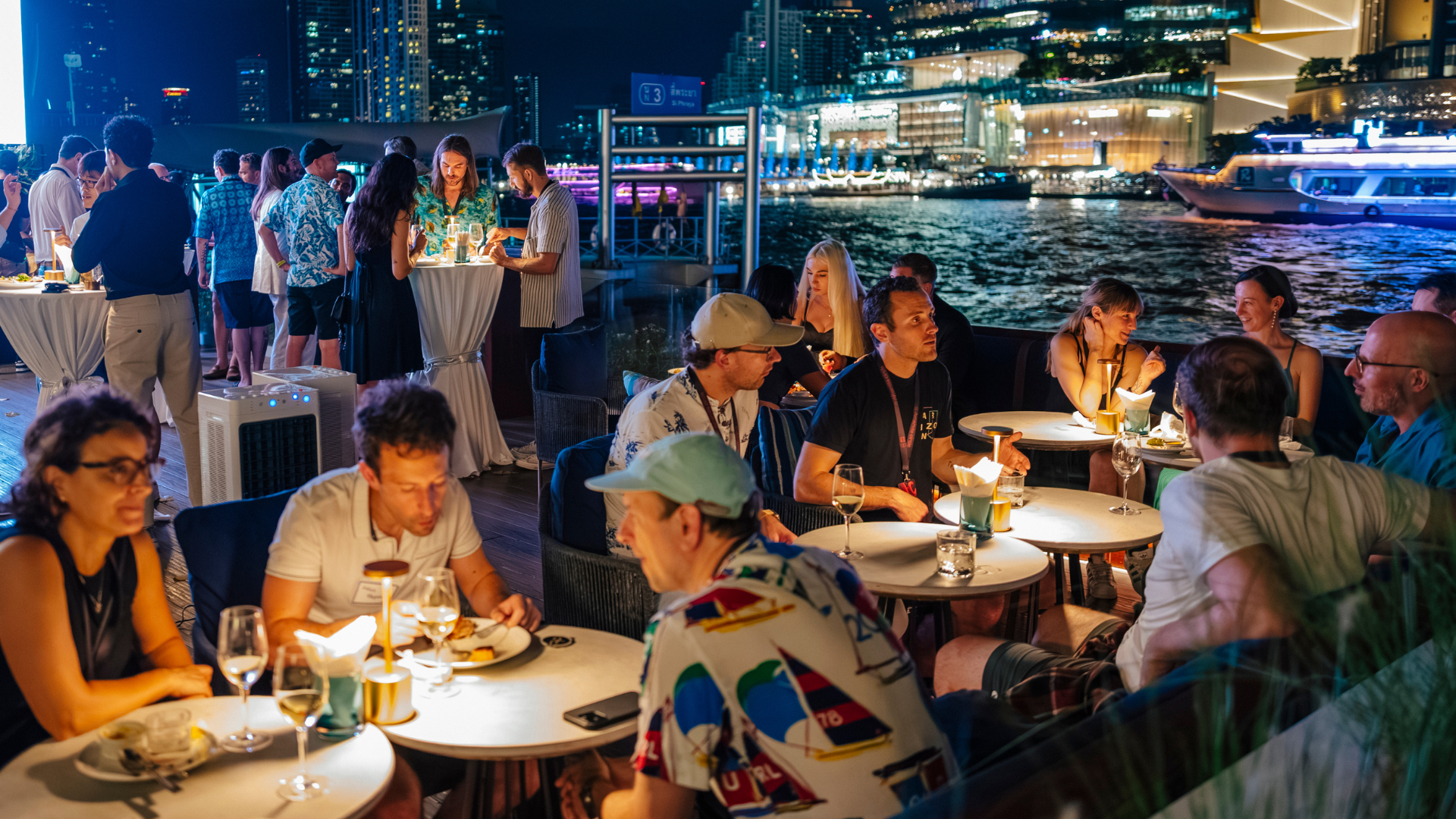 DCers gathered for a rooftop dinner over the Bangkok skyline at DCBKK