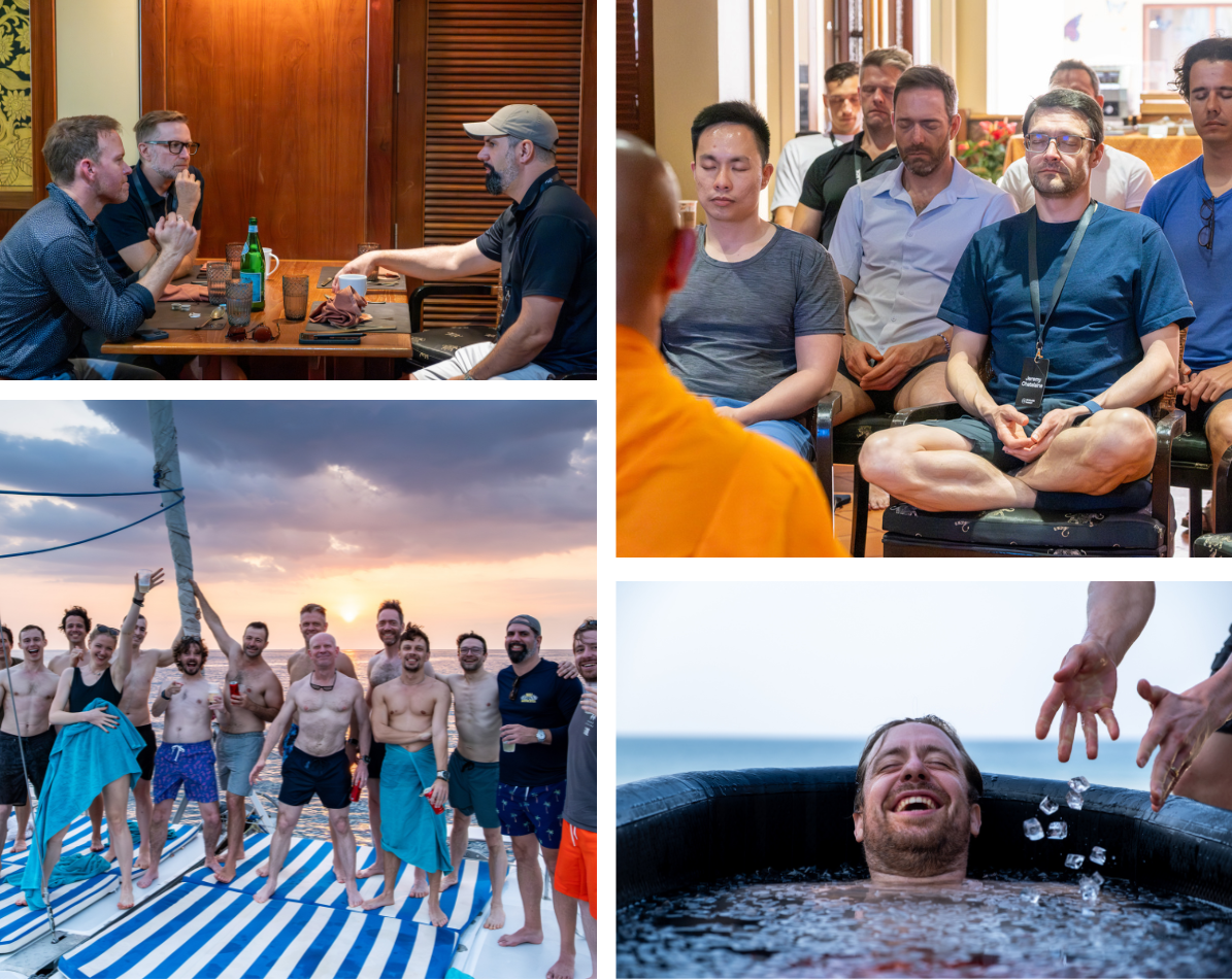 Ice baths on the beach, talks on mindfulness, and a sunset catamaran ride to close out our time together