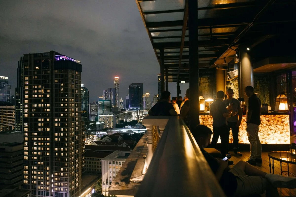 DCers at a rooftop gathering